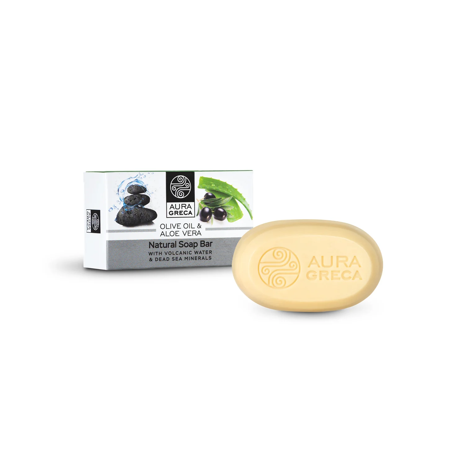 aura-greca-natural-soap-volcanic-water-dead-sea-minerals-125g-A-125 Φυσικό Σαπούνι με Ηφαιστειακό Νερό & Ιχνοστοιχεία Νεκράς Θάλασσας - Image 1